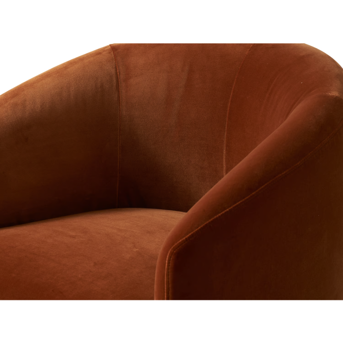 Alto Tub dining chair brown velvet