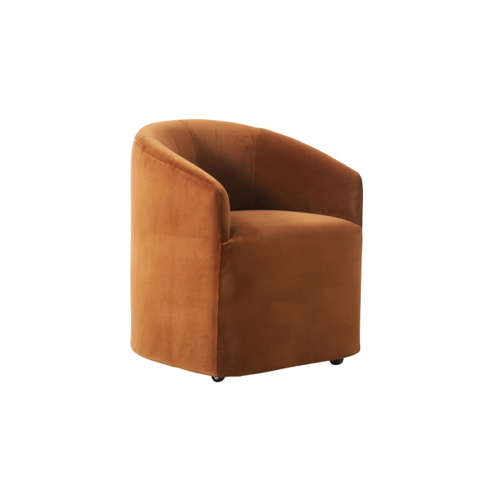 Alto Tub dining chair brown velvet