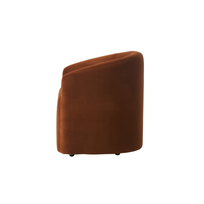 Alto Tub dining chair brown velvet