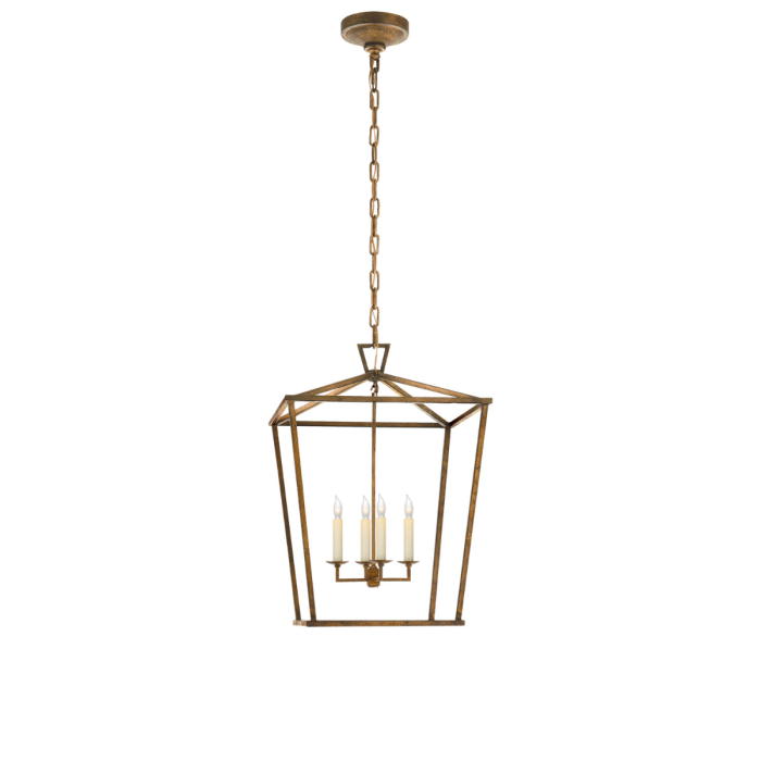 Darlana Lantern Pendant Light Gilded Iron