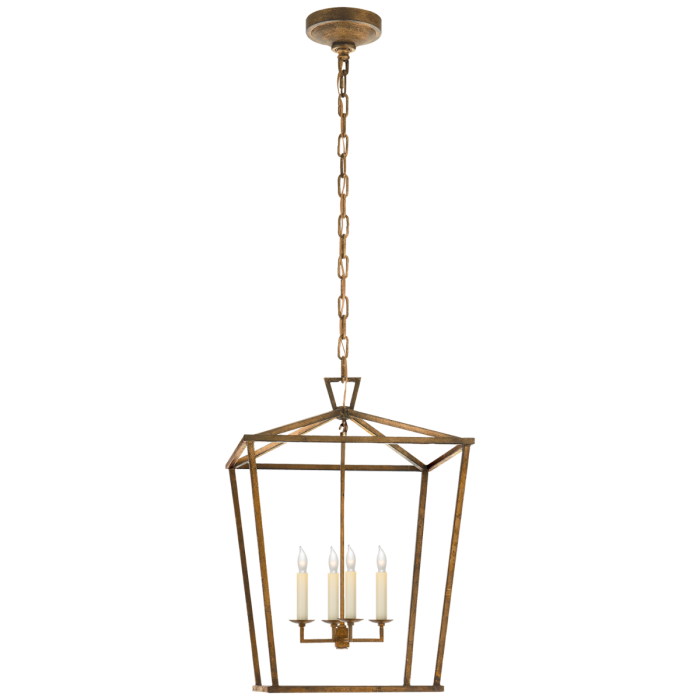 Darlana Lantern Pendant Light Gilded Iron