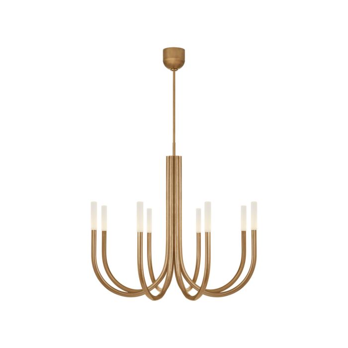 Rousseau Chandelier Antique-Burnished Brass/Crystal