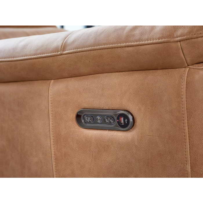  Rain Luxury tan leather recliner chair