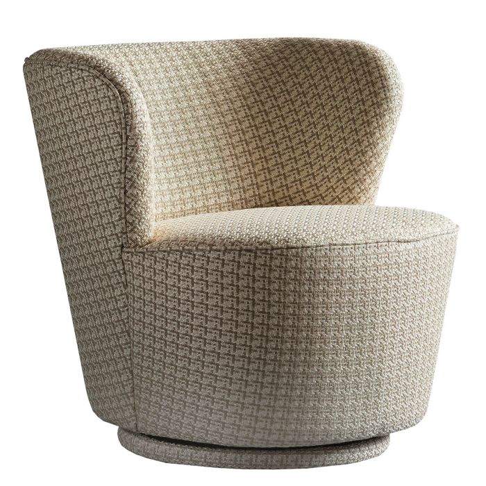 Dorothy Swivel Chair Houndstooth