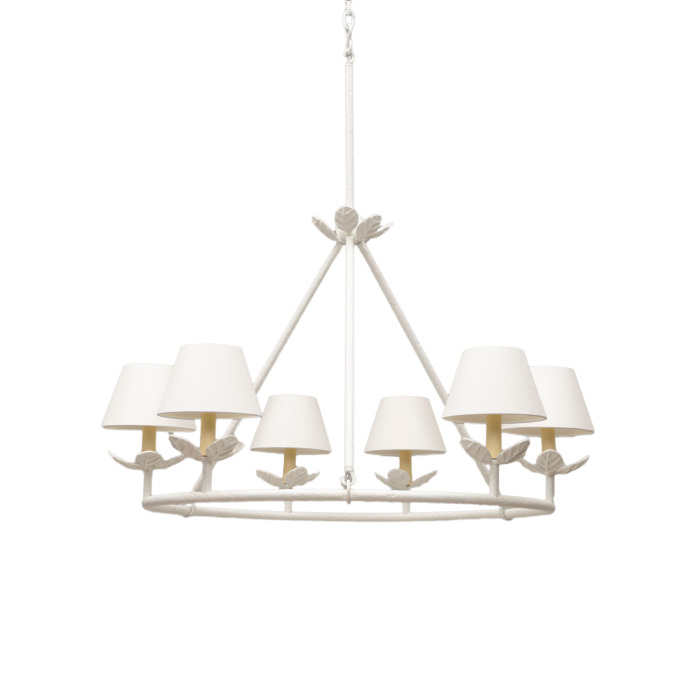 Montferrat Leaf Chandelier Chalk White