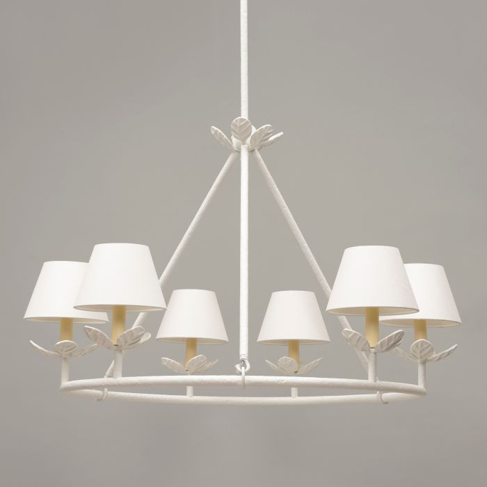 Montferrat Leaf Chandelier Chalk White