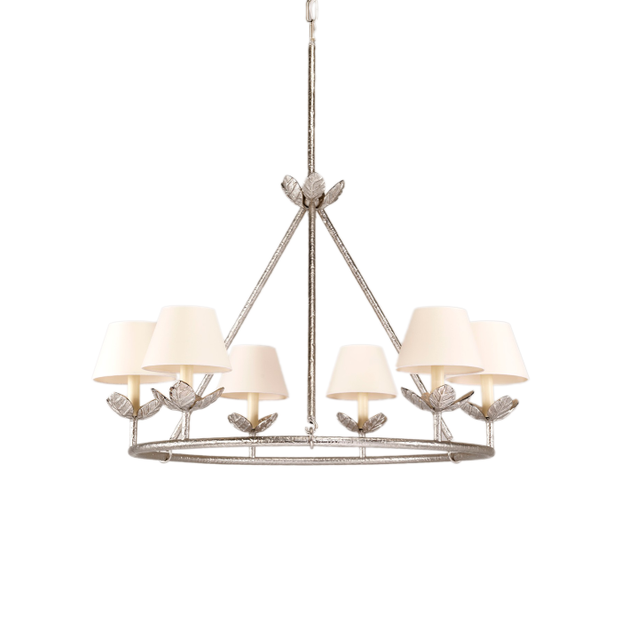 Montferrat Leaf Chandelier Nickel