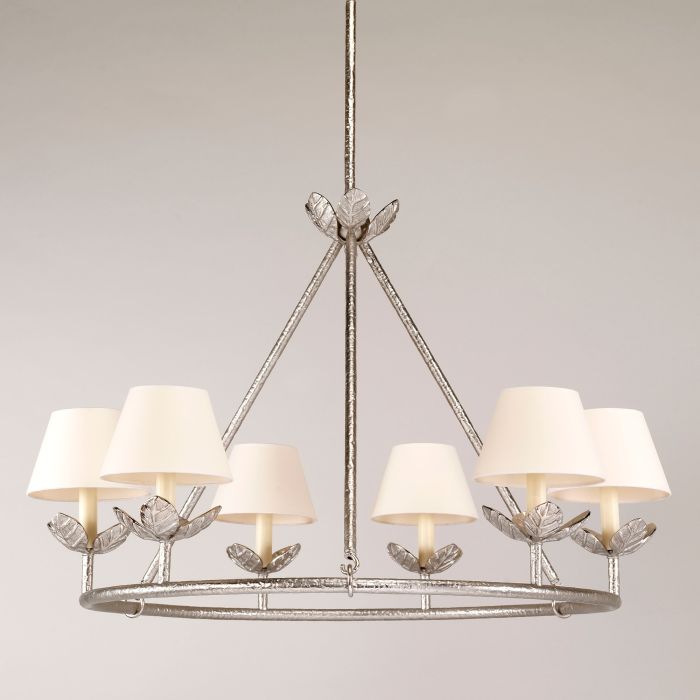 Montferrat Leaf Chandelier Nickel