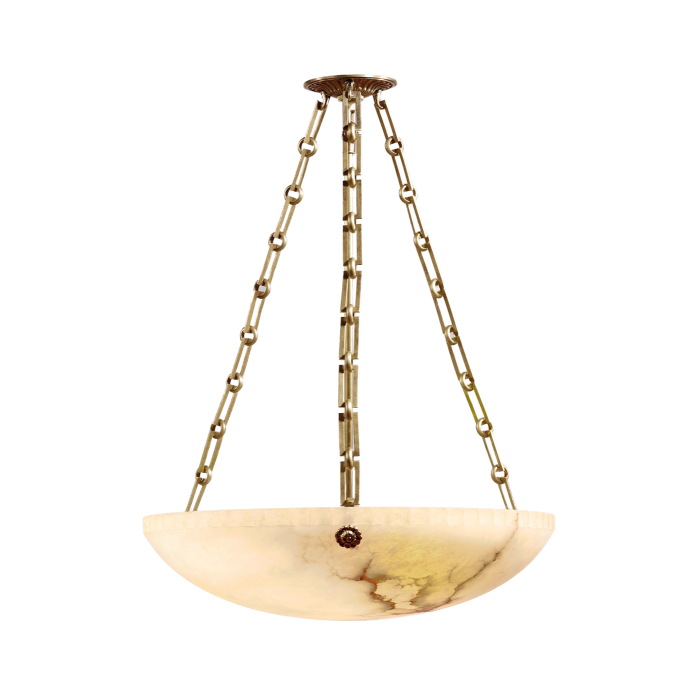 Bolton Alabaster Bowl Ceiling Light Medium