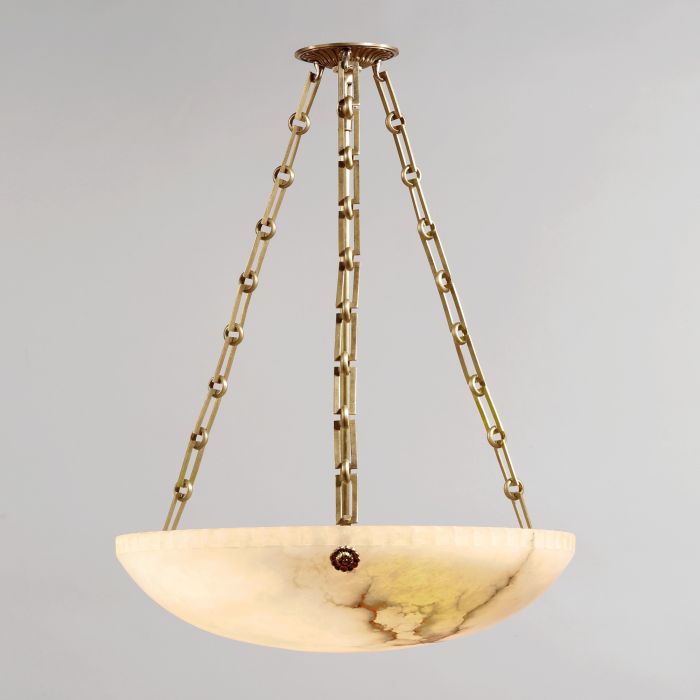 Bolton Alabaster Bowl Ceiling Light Medium