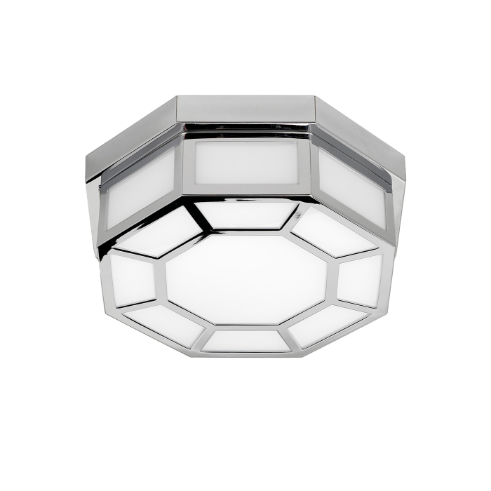 Catskill LED Flush Ceiling Light Nickel Small