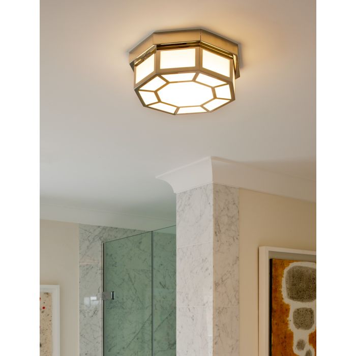 Catskill LED Flush Ceiling Light Nickel Small