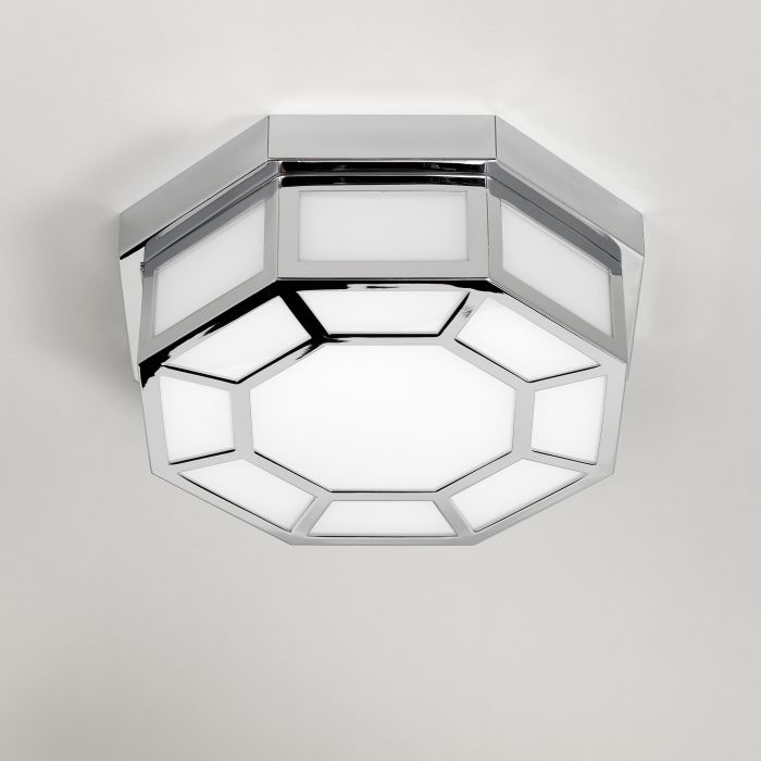 Catskill LED Flush Ceiling Light Nickel Small