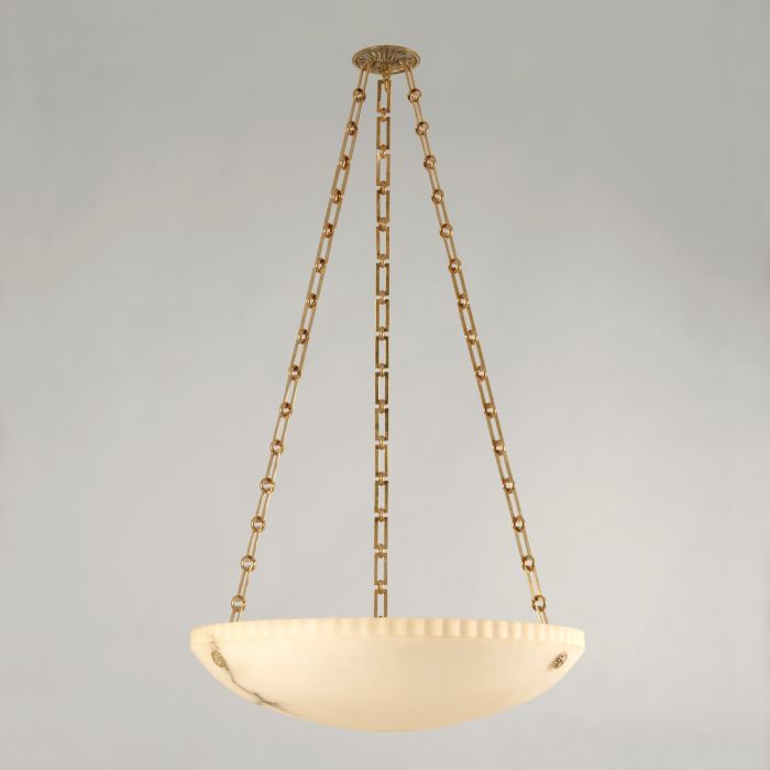 Bolton Alabaster Bowl Ceiling Light Large