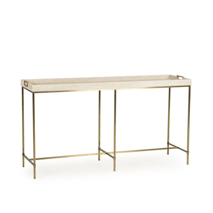 Edith Console Table Ivory Shagreen