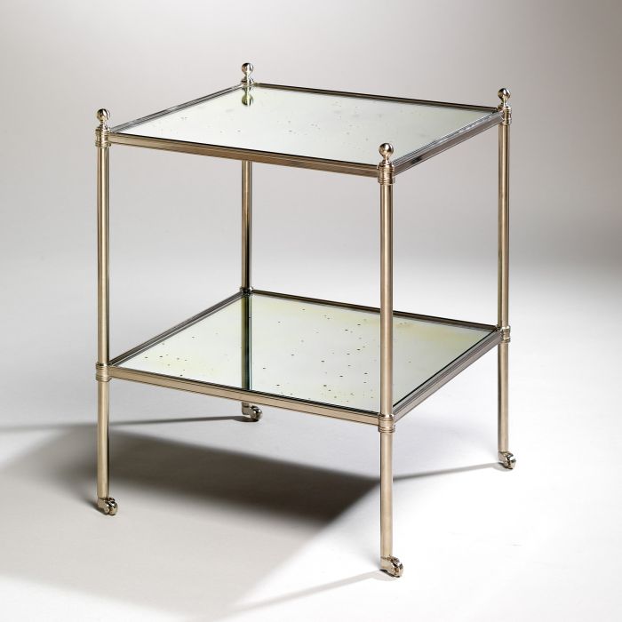 Fitzroy Square Etagere Table Nickel Mirror