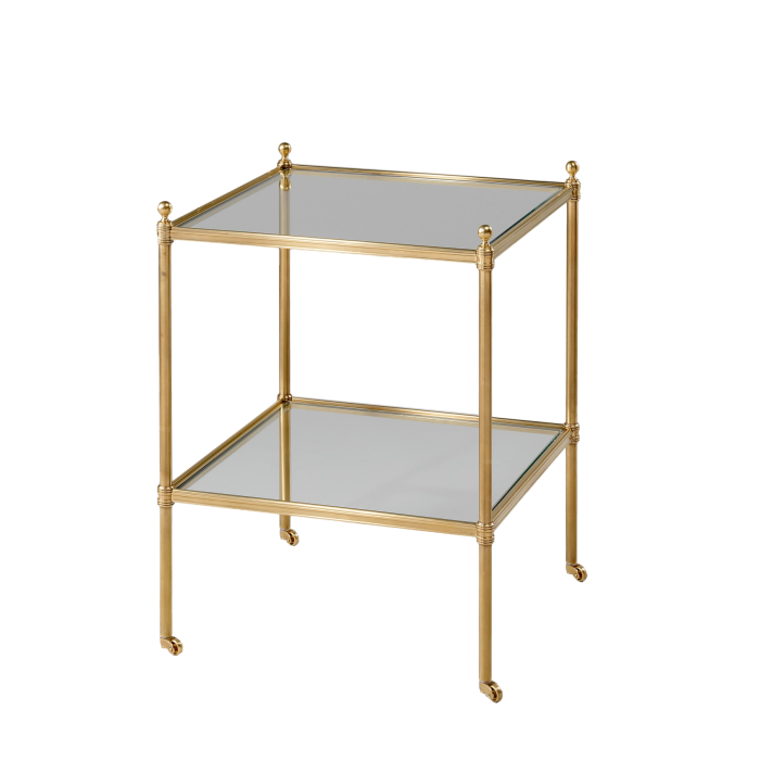Fitzroy Square Etagere Table Brass Glass