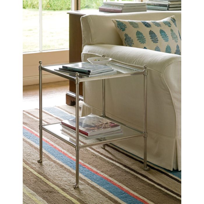 Fitzroy Square Etagere Table Nickel Glass