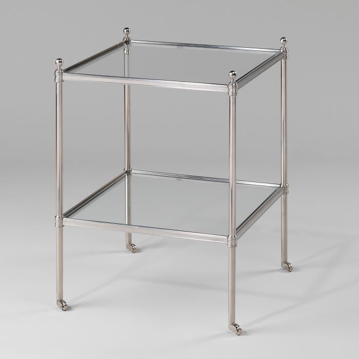 Fitzroy Square Etagere Table Nickel Glass