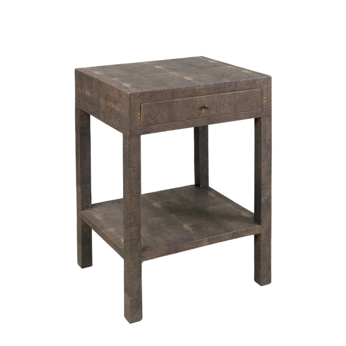 Amberley Bedside Table Brown Shagreen