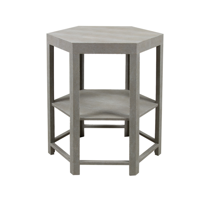 Fairmont Side Table Taupe Shagreen