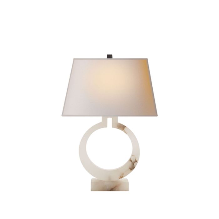 Ring Form Table Lamp Alabaster