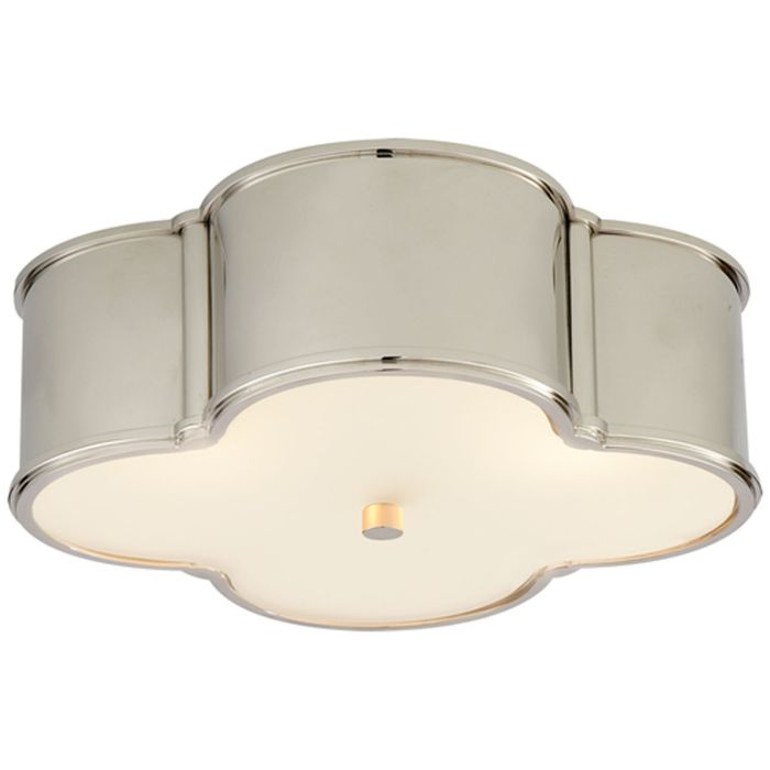 Basil Ceiling Light, Polished Nickel