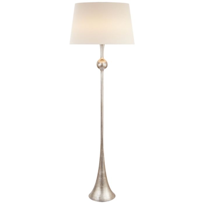 Dover Floor Lamp, Burnished Silver Leaf