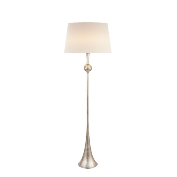 Dover Floor Lamp, Burnished Silver Leaf