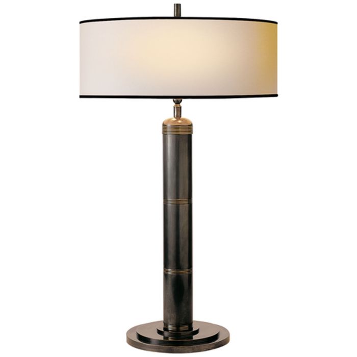 Longacre Table Lamp Bronze (Black Trim Shade)