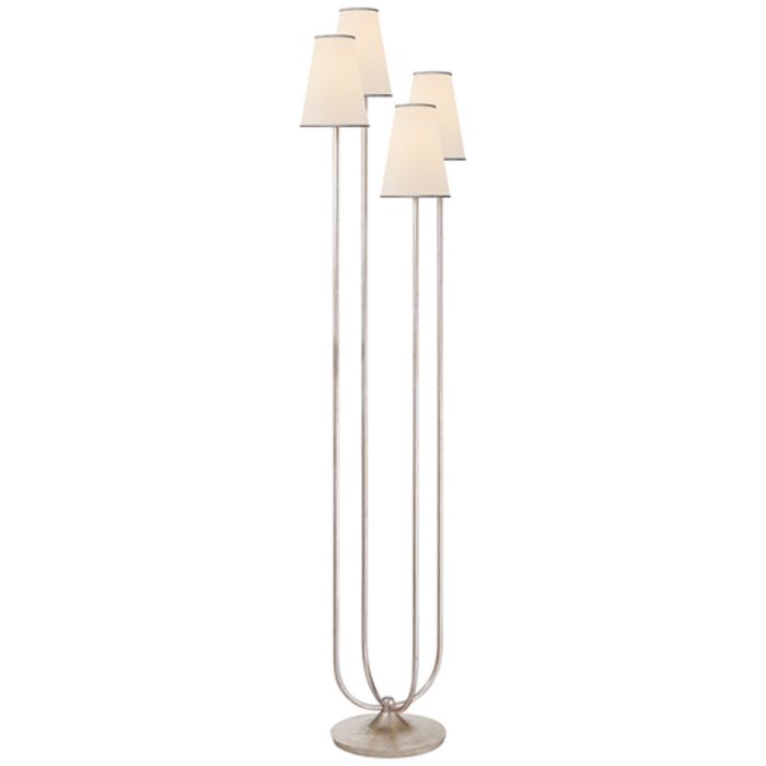 Montreuil Floor Lamp, Burnished Silver Leaf