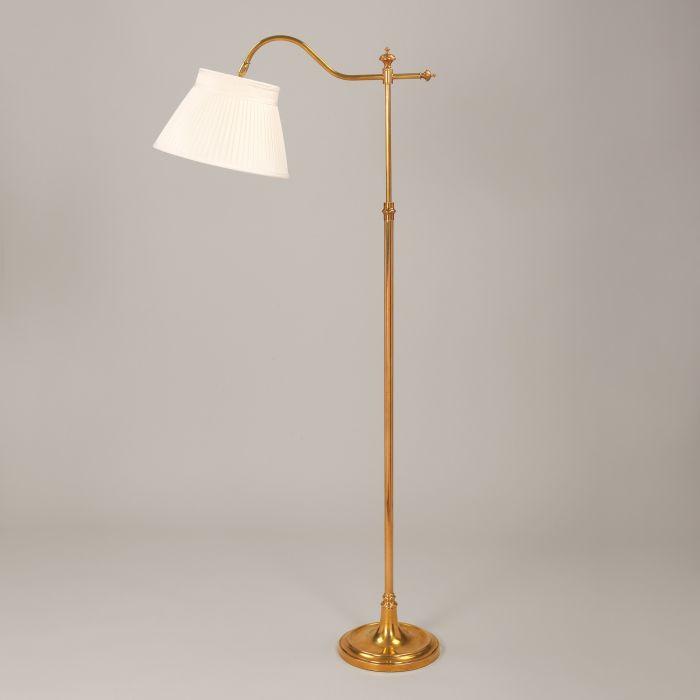 Melrose Swan Neck Floor Lamp Brass