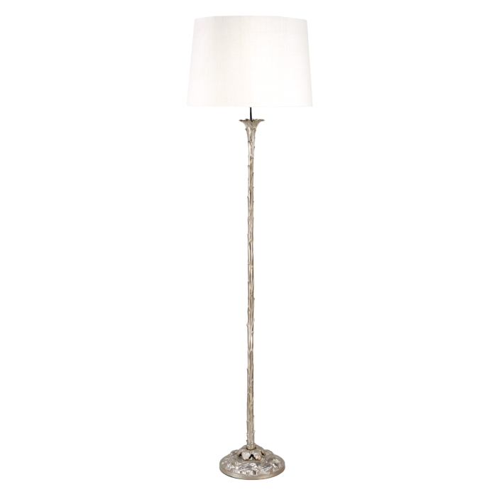 French Acanthus Floor Lamp Nickel