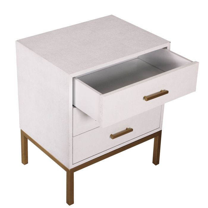 Jasper Bedside Table White