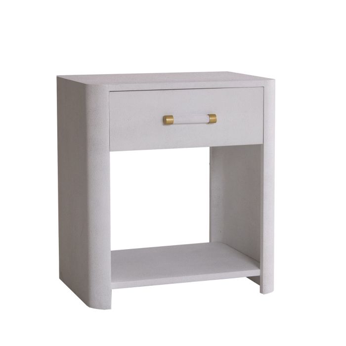 Moby Bedside Table White