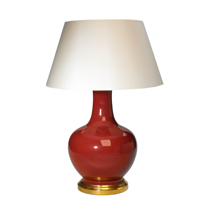 Globular Table Lamp Sang de Boeuf