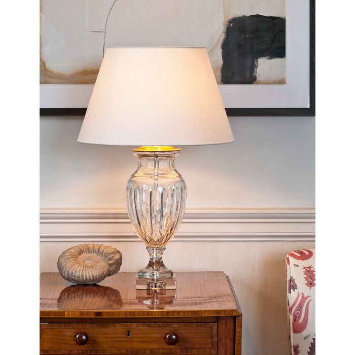 Lilford Glass Urn Table Lamp Brass