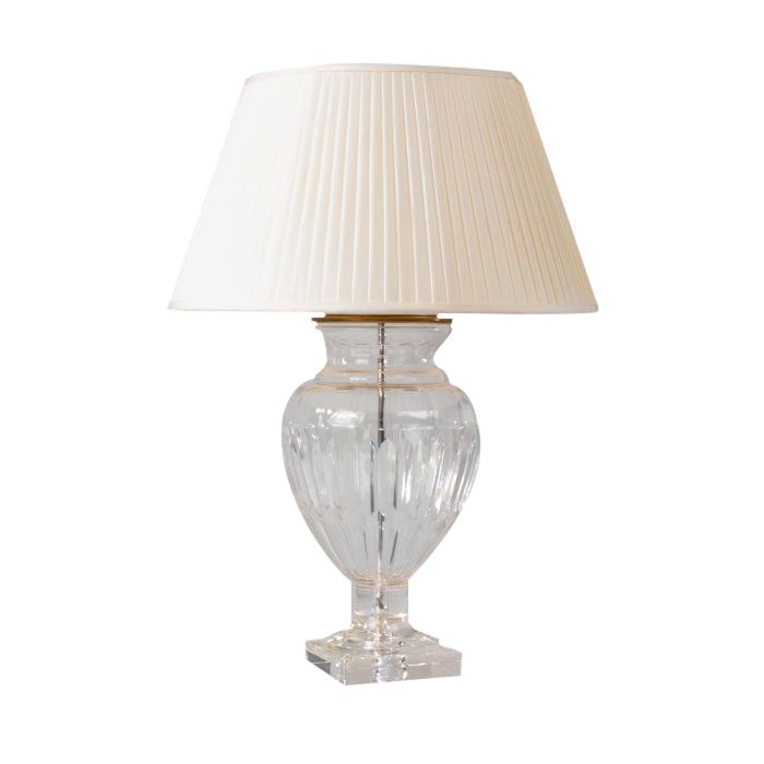 Meldon Glass Urn Table Lamp Brass