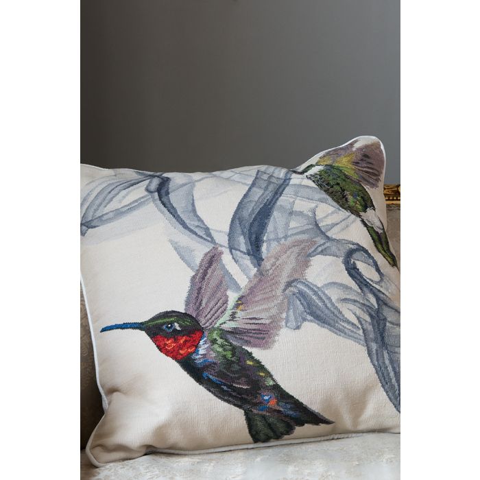Hummingbird Ivory Cushion Alexander McQueen