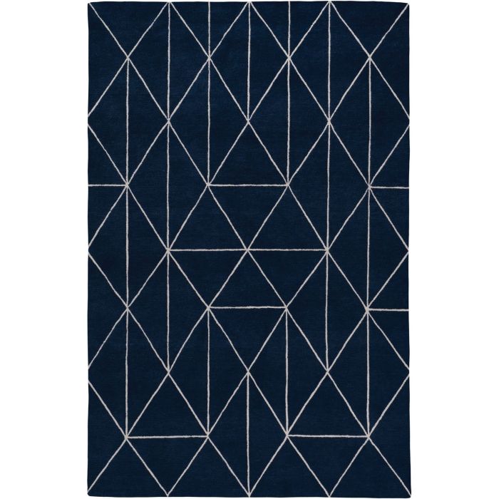 Diamond Maze Navy The Rug Company