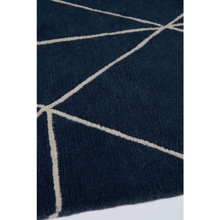 Diamond Maze Navy The Rug Company