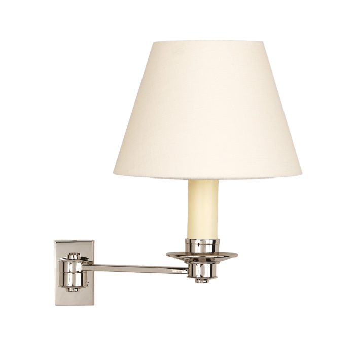 Library Single Arm Wall Light Nickel