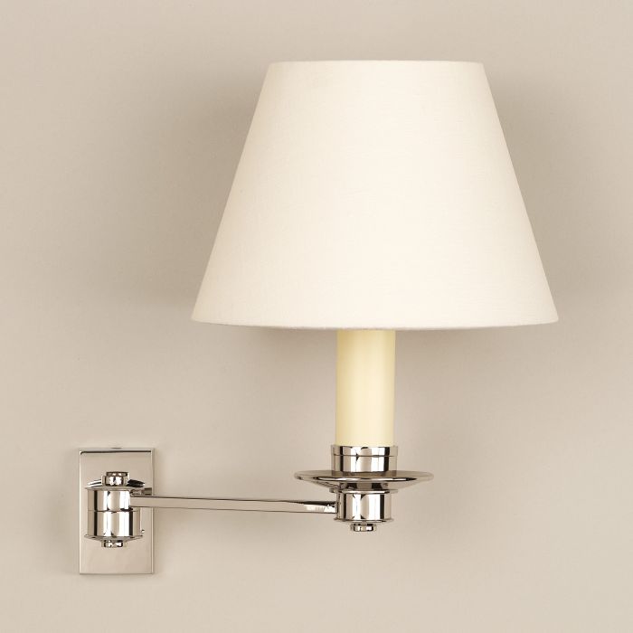 Library Single Arm Wall Light Nickel