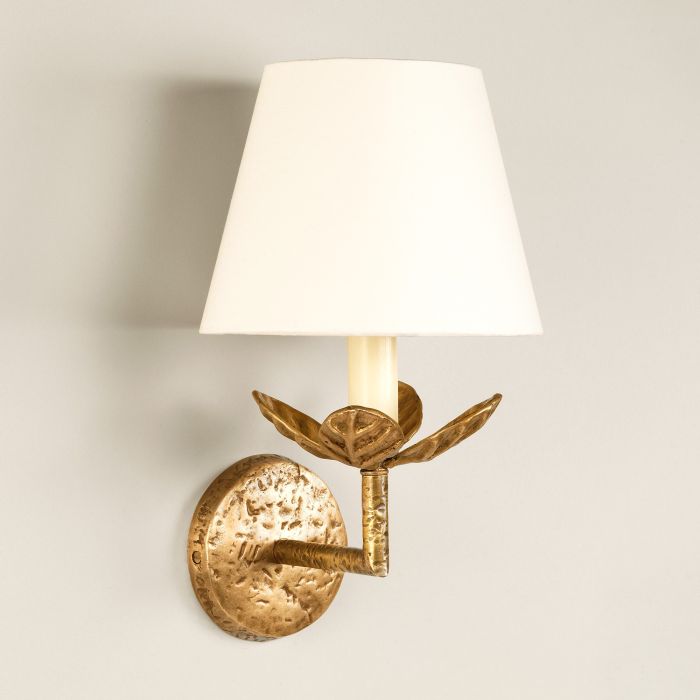 Carrick Leaf Wall Light Brass