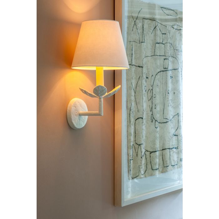 Carrick Leaf Wall Light Chalk White