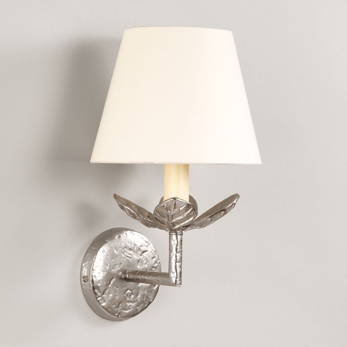 Carrick Leaf Wall Light Nickel