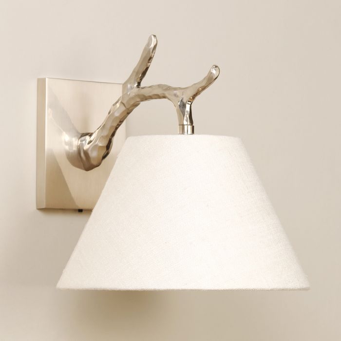 Twig Down Wall Light Brushed Nickel