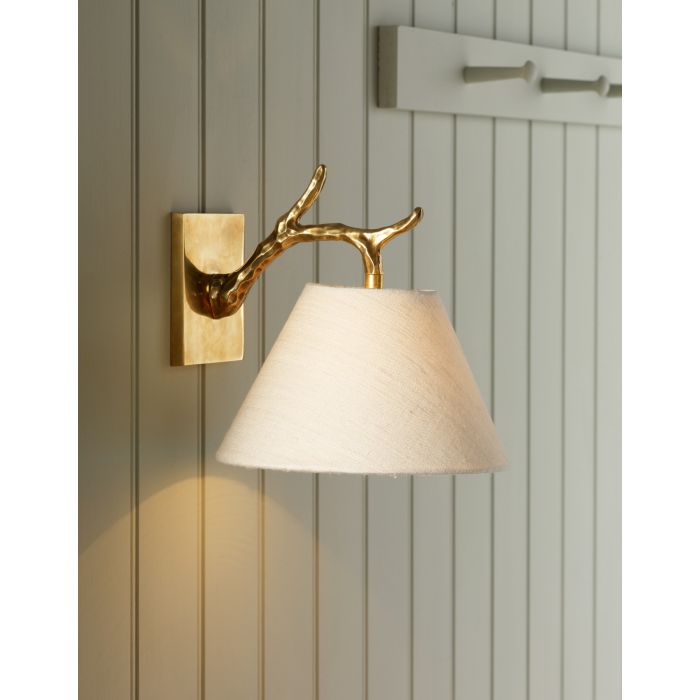 Twig Down Wall Light Brass