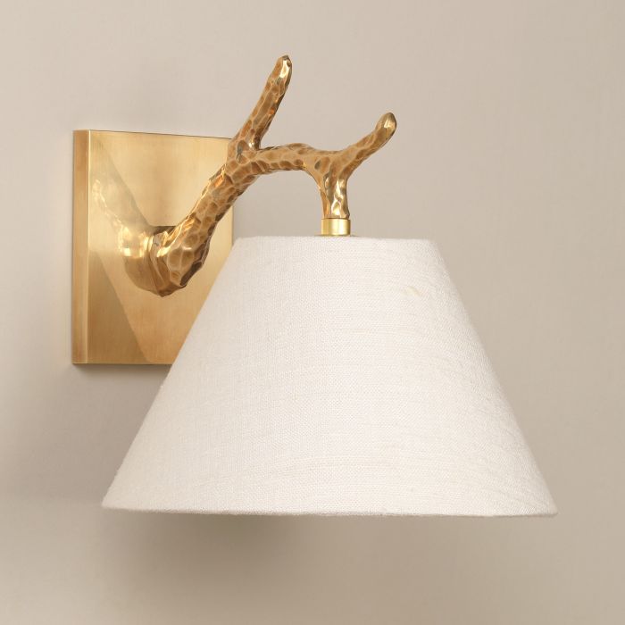 Twig Down Wall Light Brass