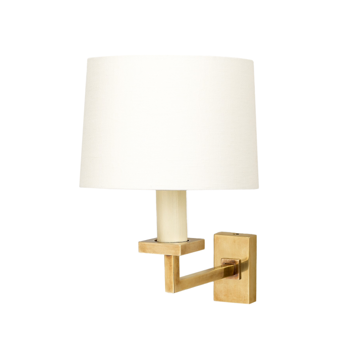 Fixed Library Wall Light Brass